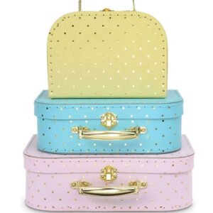 pastel suitcase gift boxes